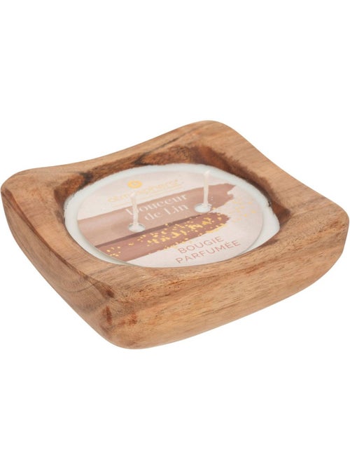 Bougie parfumée 2 mèches pot en manguier PAOLA - Kiabi