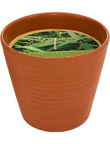 Bougie parfumée 200g citronnelle pot en terre cuite TERRY