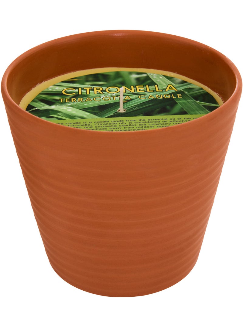 Bougie parfumée 200g citronnelle pot en terre cuite TERRY Terracotta - Kiabi