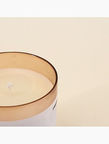 Bougie parfumée 200g "I love you" en verre beige