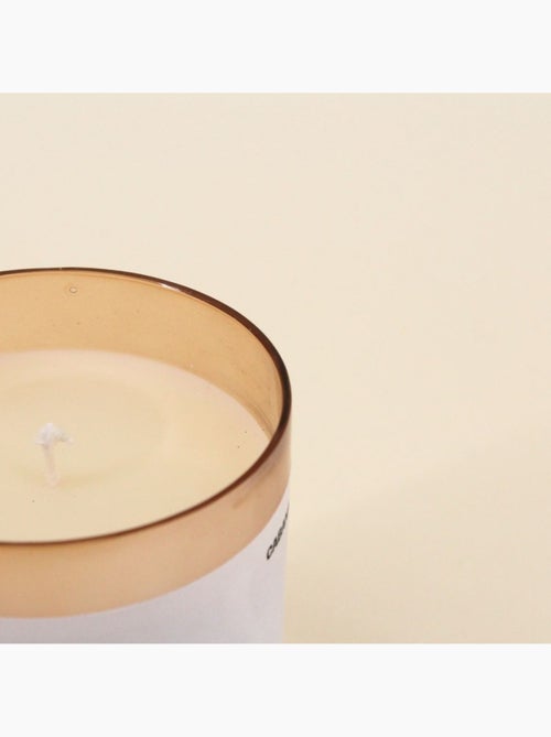 Bougie parfumée 200g "I love you" en verre beige - Kiabi