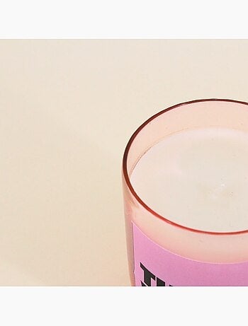 Bougie parfumée 200g "Thank You" en verre rose