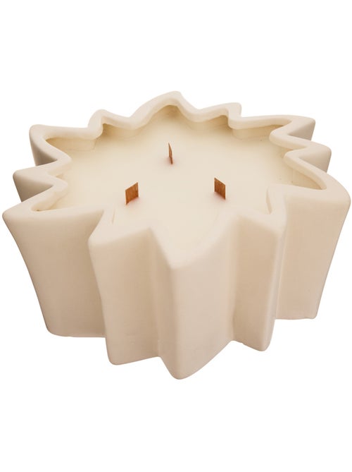 Bougie parfumée 3 mèches bois pot en céramique étoile SIENNA - Kiabi Bougie parfumée 3 mèches bois pot en céramique étoile SIENNA - Kiabi