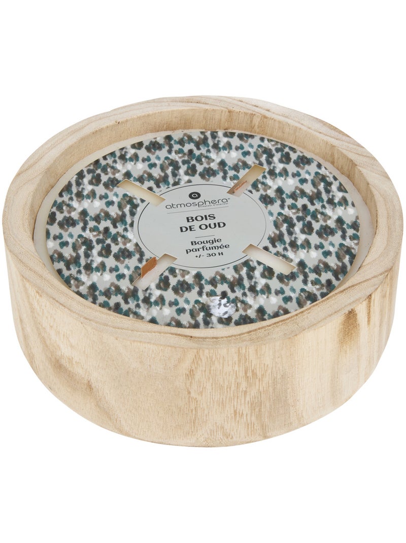 Bougie parfumée 3 mèches pot en bois WONJ Beige - Kiabi