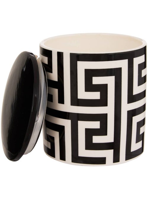 Bougie parfumée 3 mèches pot en grès motif graphique RESO - Kiabi