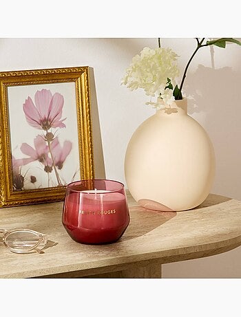 Bougie parfumée 300g pot en verre coloré GLOWY