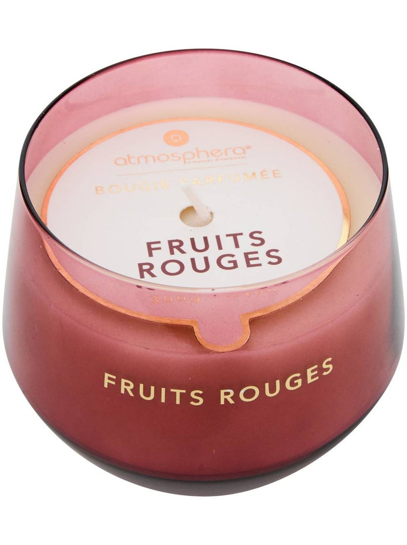 Bougie parfumée 300g pot en verre coloré GLOWY Rouge - Kiabi