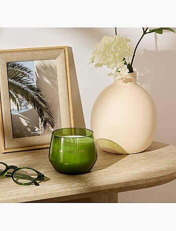Bougie parfumée 300g pot en verre coloré GLOWY