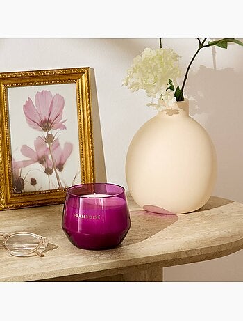 Bougie parfumée 300g pot en verre coloré GLOWY