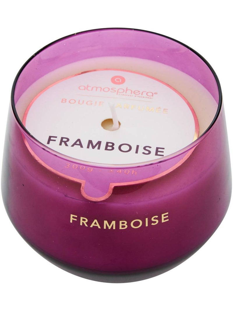 Bougie parfumée 300g pot en verre coloré GLOWY Violet - Kiabi