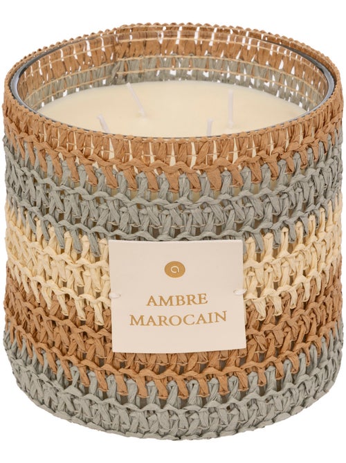 Bougie parfumée 4 mèches en photophore verre tissé ZAYA - Kiabi Bougie parfumée 4 mèches en photophore verre tissé ZAYA - Kiabi