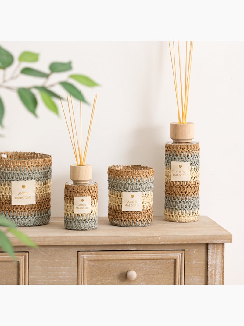 Bougie parfumée 4 mèches en photophore verre tissé ZAYA Multicolore - Kiabi