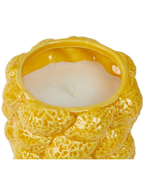 Bougie parfumée 4 mèches pot en céramique citrons YUCATAN - Kiabi
