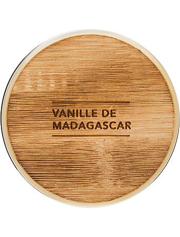 Bougie parfumée 435g pot en verre à couvercle bambou VIKY