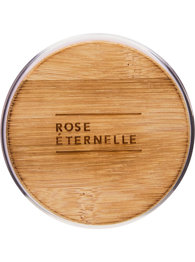 Bougie parfumée 435g pot en verre à couvercle bambou VIKY Rose - Kiabi