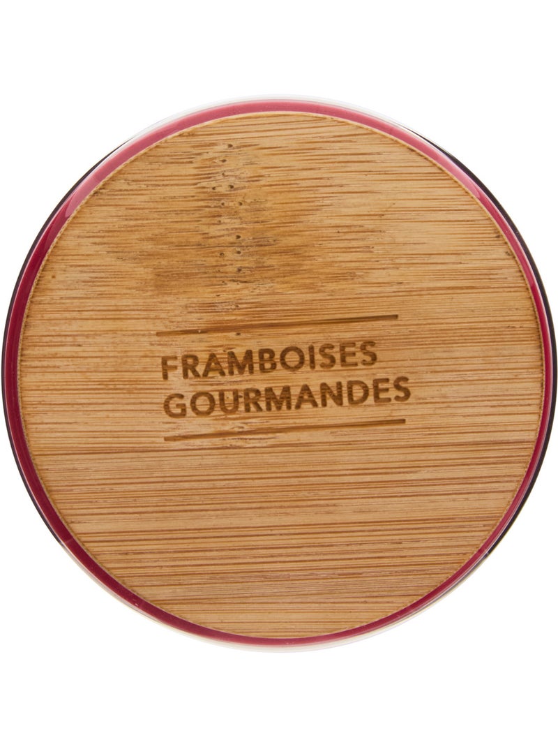 Bougie parfumée 435g pot en verre à couvercle bambou VIKY Rouge - Kiabi