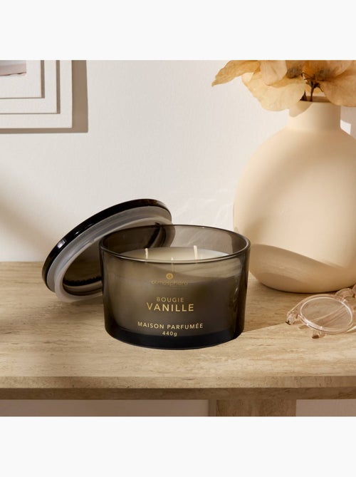 Bougie parfumée 440g pot en verre à couvercle GLOWY - Kiabi