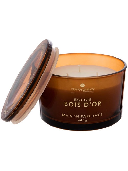Bougie parfumée 440g pot en verre à couvercle GLOWY - Kiabi