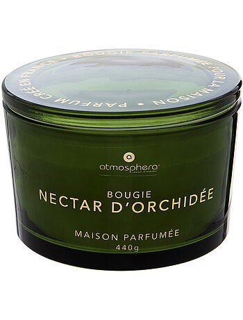 Bougie parfumée 440g pot en verre à couvercle GLOWY