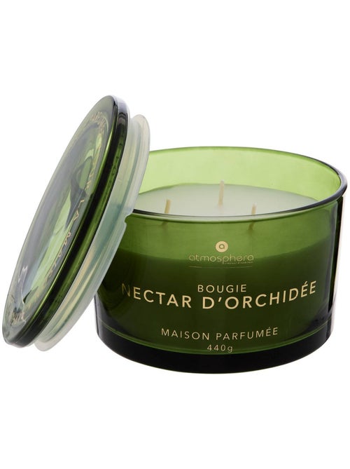 Bougie parfumée 440g pot en verre à couvercle GLOWY - Kiabi
