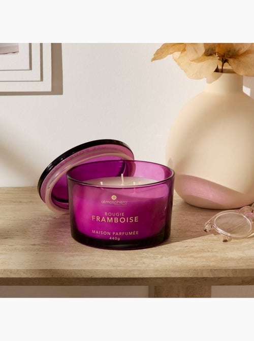 Bougie parfumée 440g pot en verre à couvercle GLOWY - Kiabi