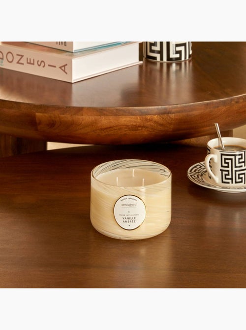 Bougie parfumée 540g 3 mèches pot en verre vague WAVY - Kiabi
