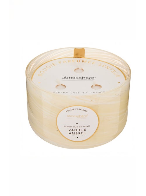 Bougie parfumée 540g 3 mèches pot en verre vague WAVY - Kiabi