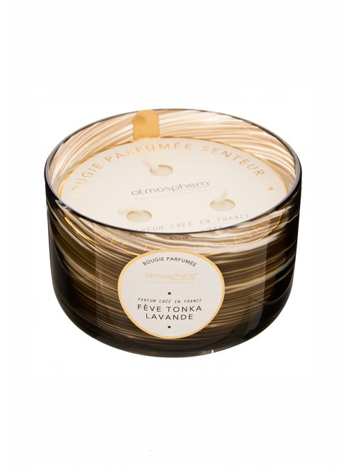 Bougie parfumée 540g 3 mèches pot en verre vague WAVY - Kiabi