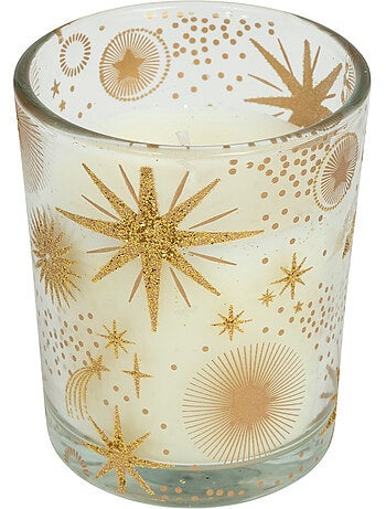 Bougie parfumée 60g encens verre décor étoile