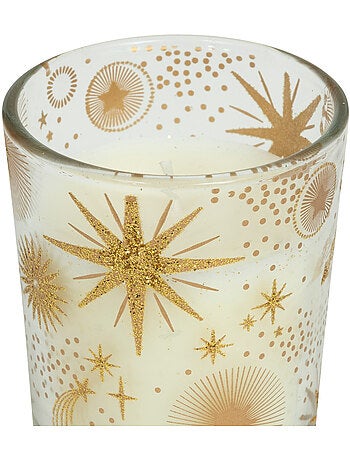 Bougie parfumée 60g encens verre décor étoile
