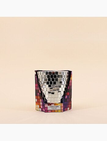 Bougie parfumée à facettes miroir 510g, boite cadeau