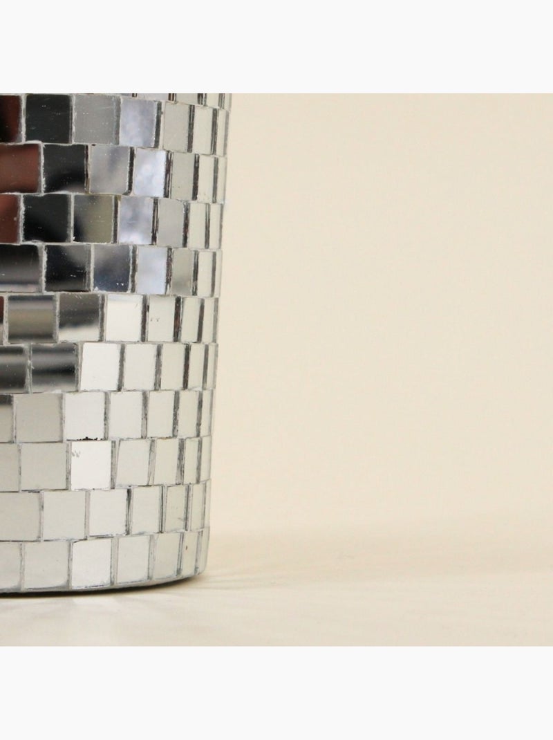 Bougie parfumée à facettes miroir 510g, boite cadeau Gris - Kiabi