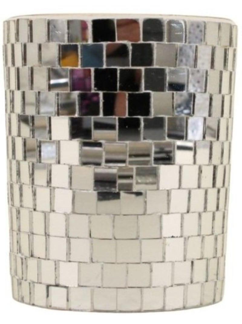 Bougie parfumée à facettes miroir 510g, boite cadeau Gris - Kiabi