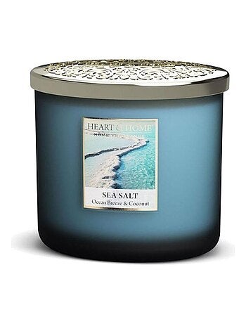 Bougie parfumée à la cire de soja senteur sels marins 10 cm