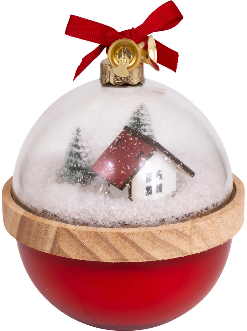 Bougie parfumée boule à neige 130g Rouge - Kiabi