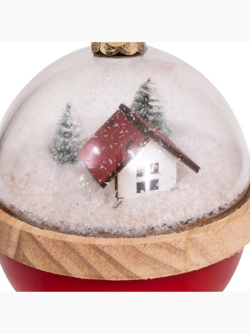 Bougie parfumée boule à neige 130g Rouge - Kiabi