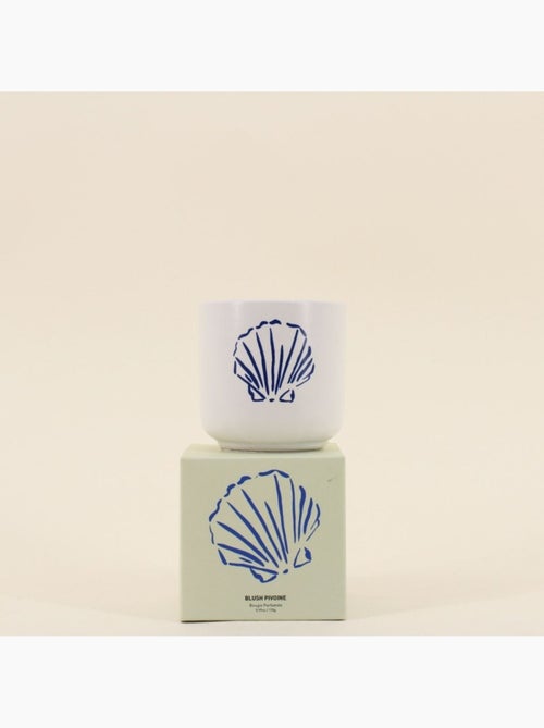 Bougie parfumée céramique 170g, boite cadeau coquillage - Kiabi