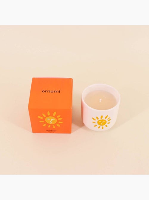Bougie parfumée céramique 170g, boite cadeau soleil - Kiabi