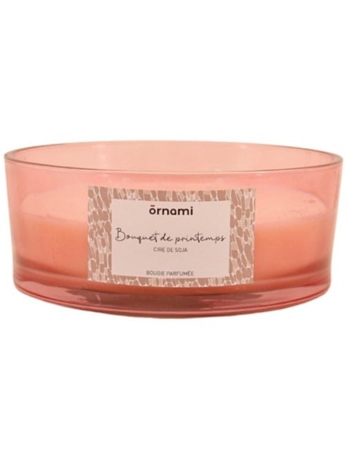 Bougie parfumée cire de soja 4 mèches "bouquet de printemps" 380g - Kiabi