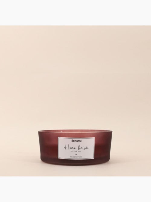 Bougie parfumée cire de soja 4 mèches "hiver boisé" 380g - Kiabi