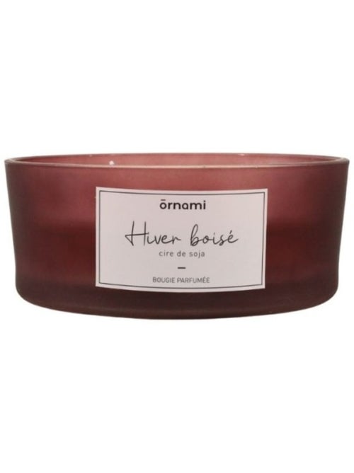 Bougie parfumée cire de soja 4 mèches "hiver boisé" 380g - Kiabi