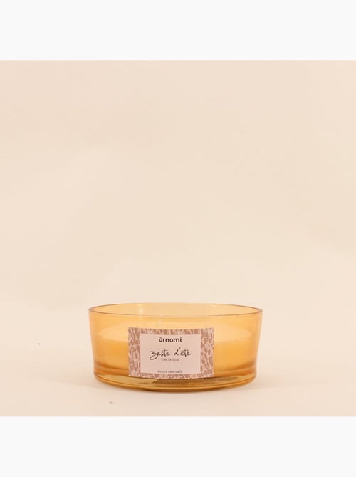 Bougie parfumée cire de soja 4 mèches "zeste d'été" 380g - Kiabi