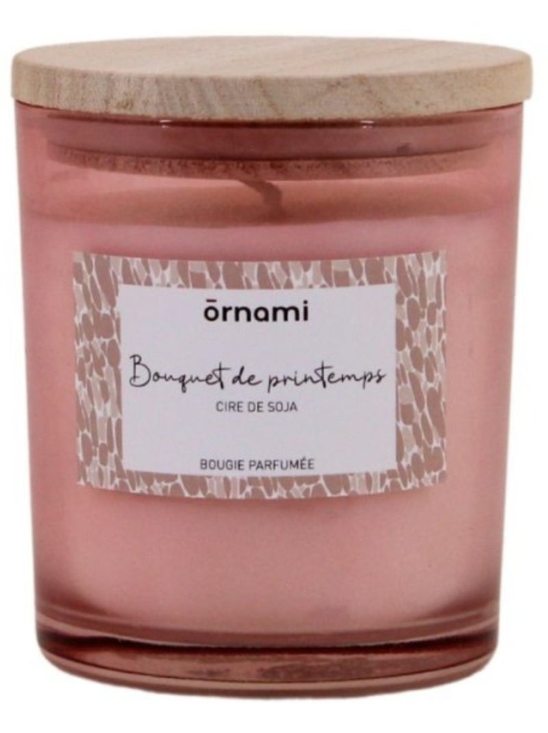 Bougie parfumée cire de soja "bouquet de printemps" 280g Rose - Kiabi