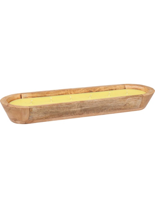 Bougie parfumée citronnelle 6 mèches pot en manguier PAOLA - Kiabi Bougie parfumée citronnelle 6 mèches pot en manguier PAOLA - Kiabi