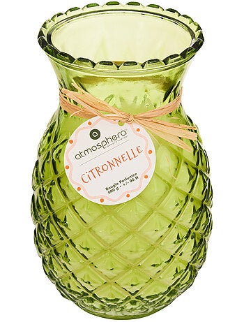 Bougie parfumée citronnelle 600g pot en verre ananas FRUITY