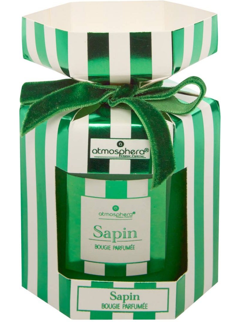 Bougie parfumée cracker 89 gr avec pot en verre rand Multicolore - Kiabi