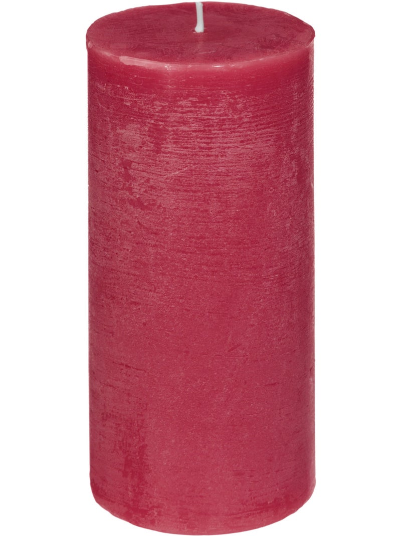 Bougie parfumée cylindre en cire colorée ELEA Rose foncé - Kiabi