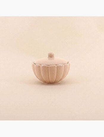 Bougie parfumée en céramique corolle à couvercle 11cm