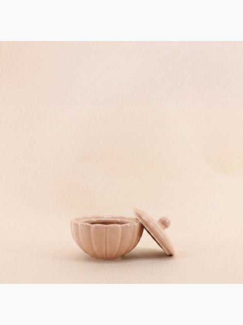 Bougie parfumée en céramique corolle à couvercle 11cm - Kiabi