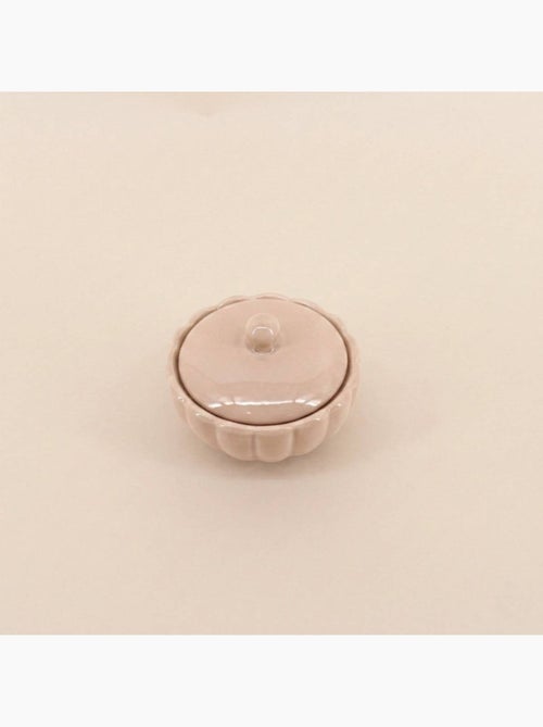 Bougie parfumée en céramique corolle à couvercle 11cm - Kiabi